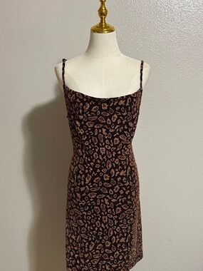 Forever 21 Leopard Print Glitter Dress XL Women’s Party Clubwear